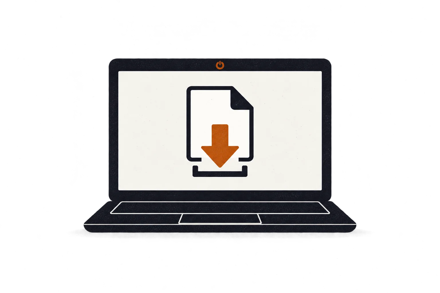 Editorial illustration of a book and power-off symbol representing anxiety workbooks cbt act pdf