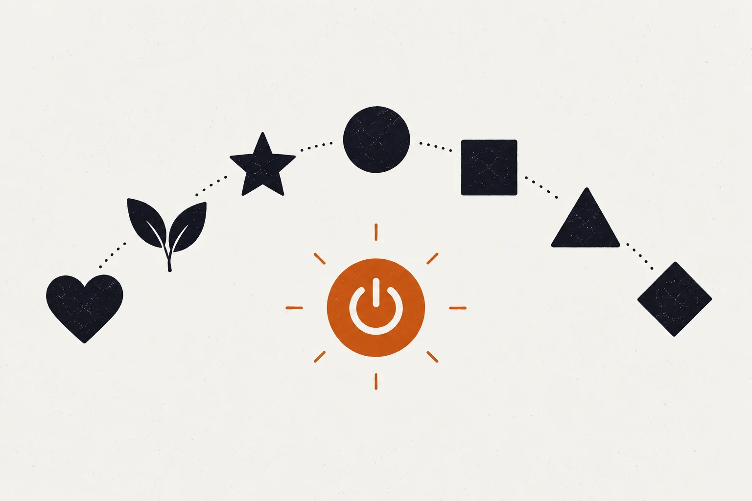 Burnt-amber and near-black editorial illustration representing what are 7 ways to manage stress
